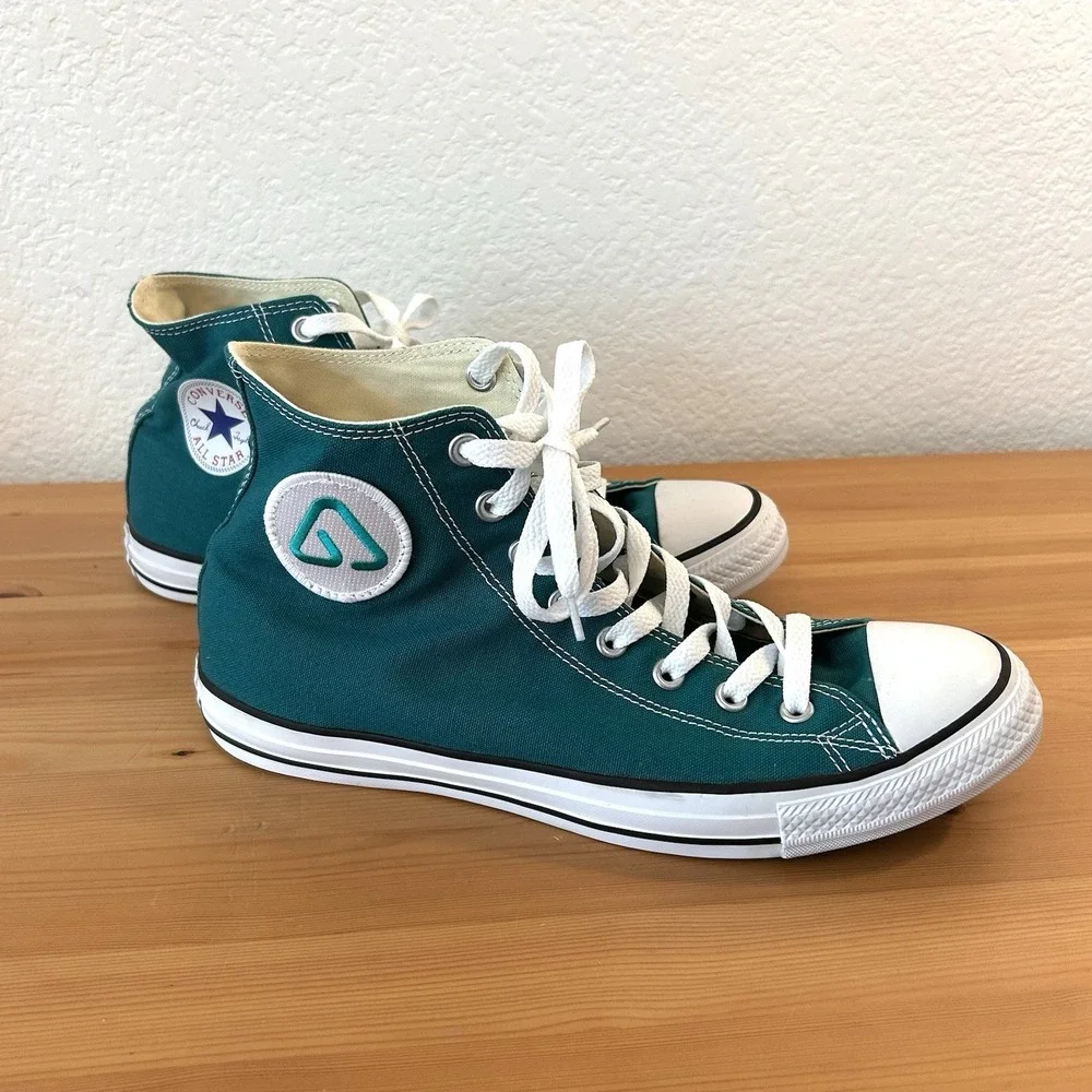 Converse Shoes Mens 10.5 Womens 12.5 CT All Star Hi Sneakers 151172C Teal Green - Picture 3 of 7
